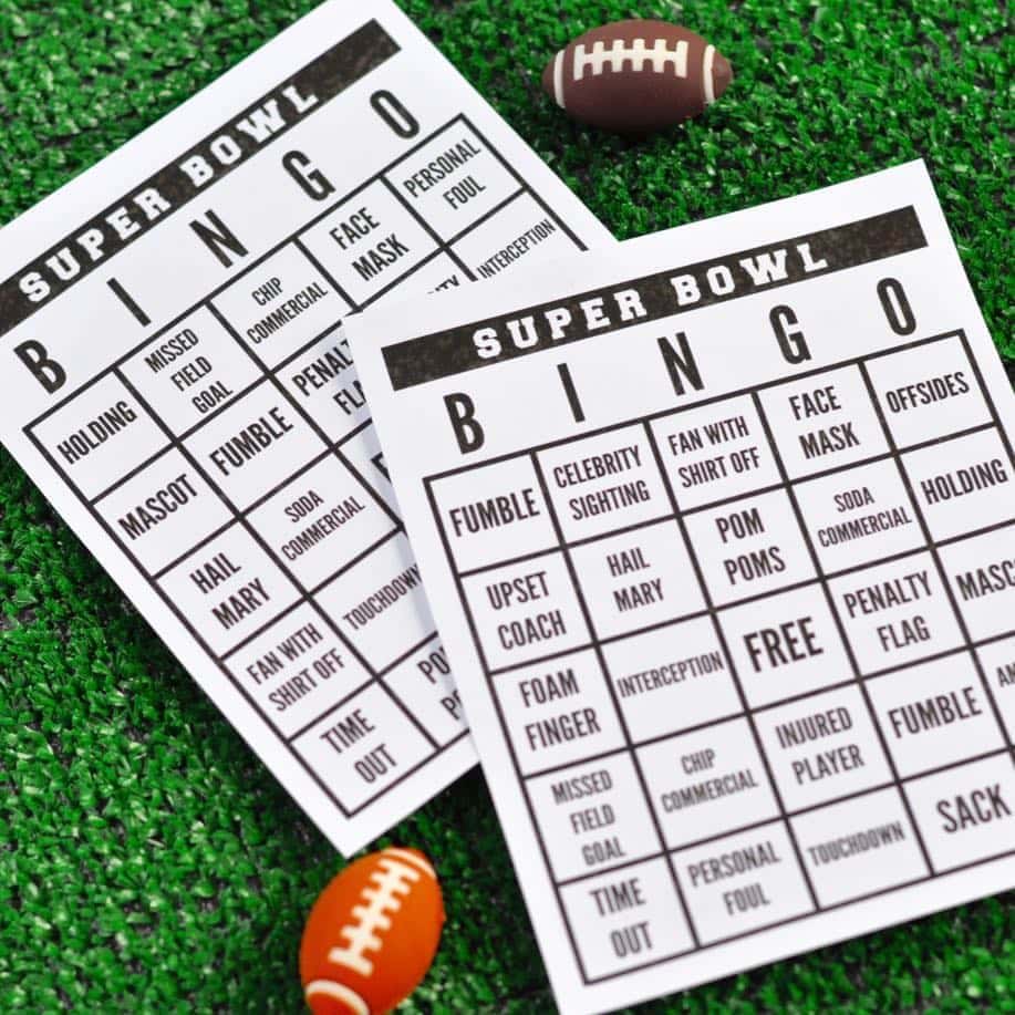 free printable super bowl bingo - make life lovely